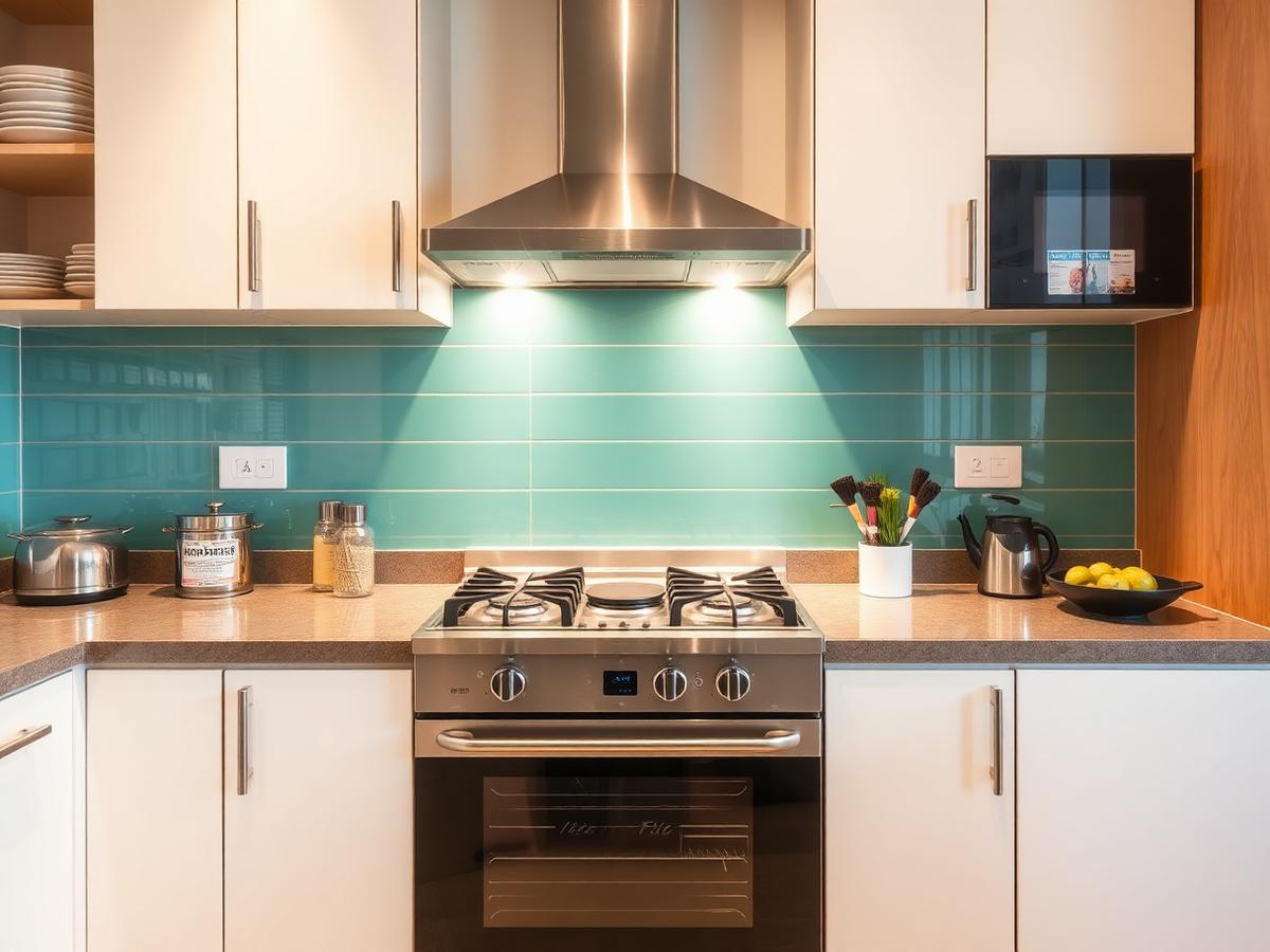 Domestic kitchen gas installation